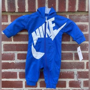 Nike Baby Coverall Hooded Size 6-Months Blue